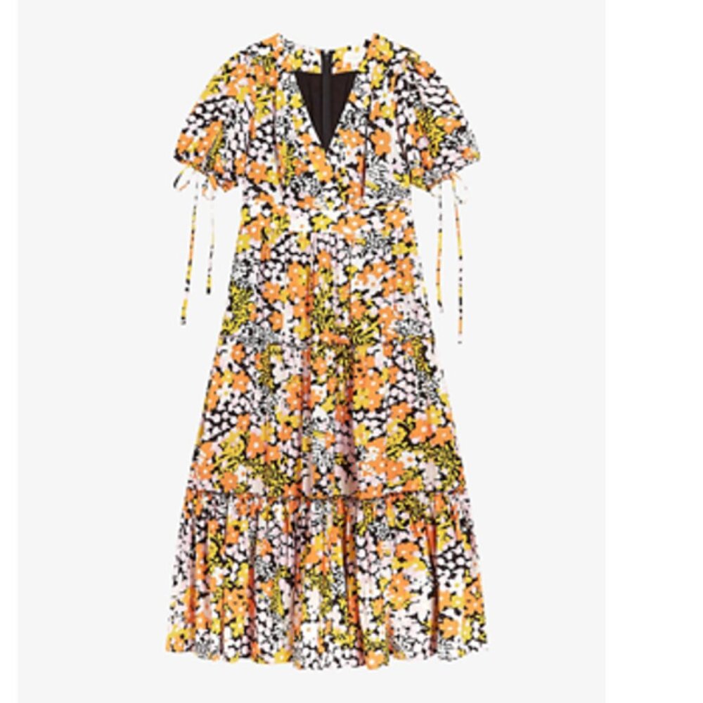 Ted Baker Safiree New World Printed Tiered Midi Dress